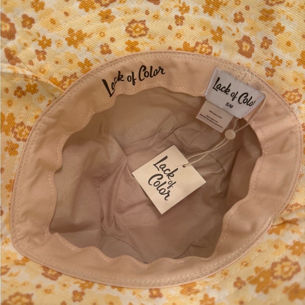 Lack Of Color Floral Bucket Hat Peach Bloom Festival Staples💯% Cotton Canvas NWT - Picture 12 of 16